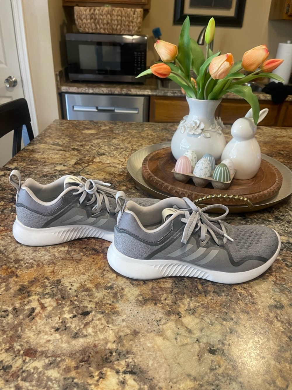 Adidas Gray Athletic Sneakers - Lightweight Running Shoes